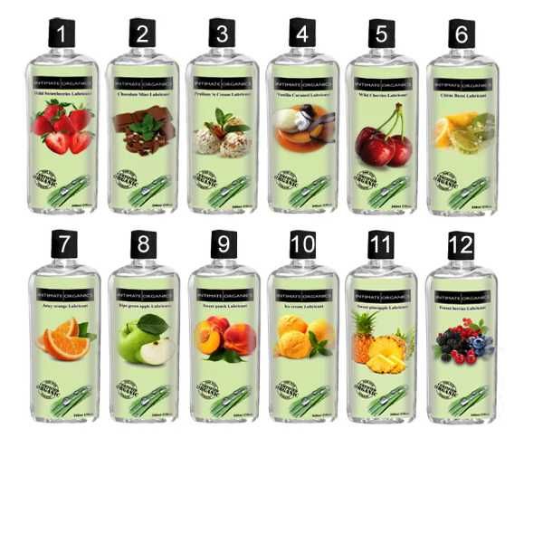 Интимная смазка на водной основе Intimate Organics 240 мл (12 вкусов)