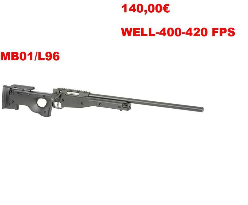 Carabina airsoft SNIPER de Mola Steyr SSG 69 P2 selada-MB01/L96 WELL