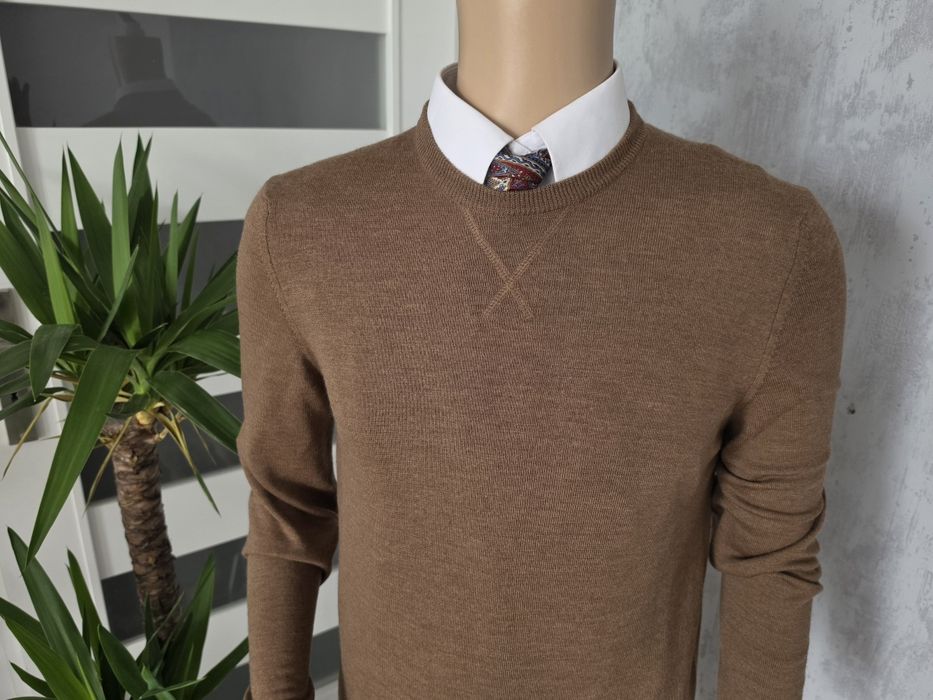 Nn07 męski sweter 100 % wool L