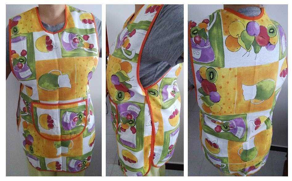 Aventais artesanais & Batas com bolso canguru