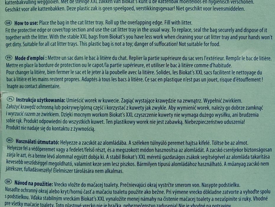 Worki do kuwety Bio kats