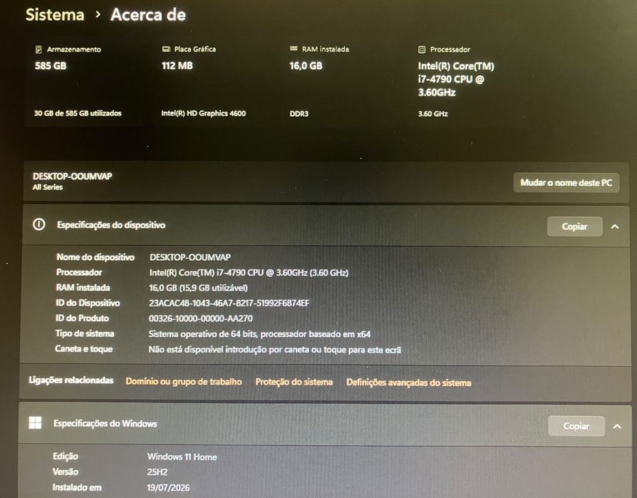 Bundle Asus Intel i7 4790 16Gb Ram