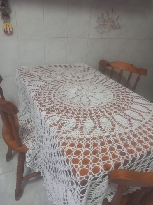 Toalhas de renda feitas a mão