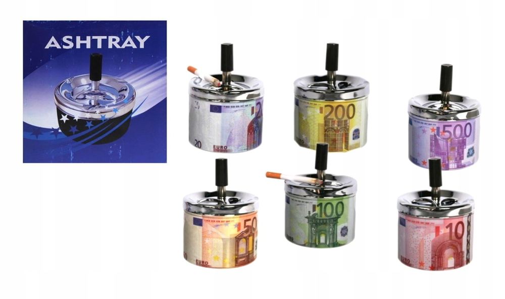 Popielniczka Metalowa Automatyczna Mix Wzorów 11X7 Cm