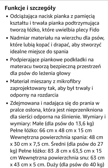 Legowisko posłanie dla psa Casper pianka pamięciowa Premium
