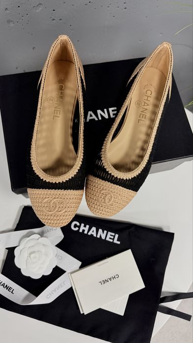 Балетки жіночі вязані текстиль Chanel шанель В наявності