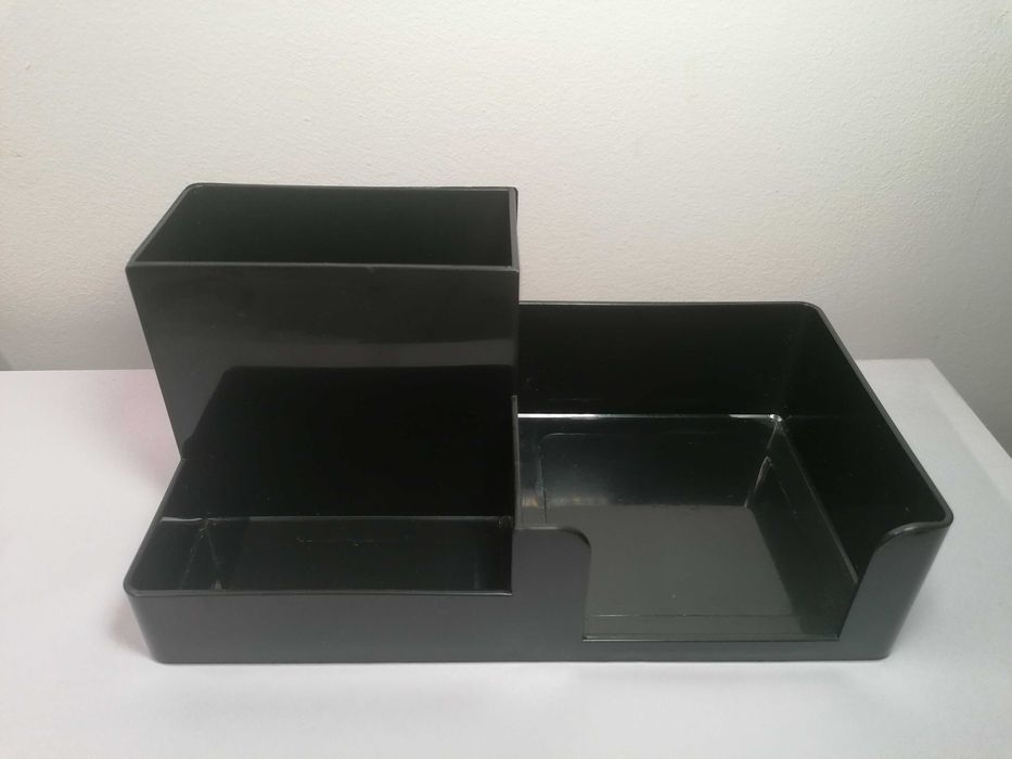 Organizador secretária acrílico preto novo portes incluidos