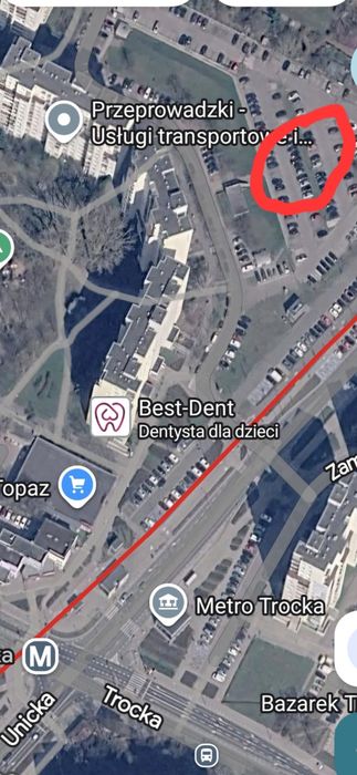 Wynajmę miejsce parkingowe przy stacji Metro Trocka