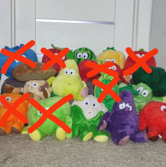 коллекция игрушек фрукты овощи (70 грн- 1шт.)