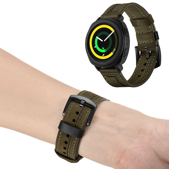 Bracelete Pele Verde 20mm