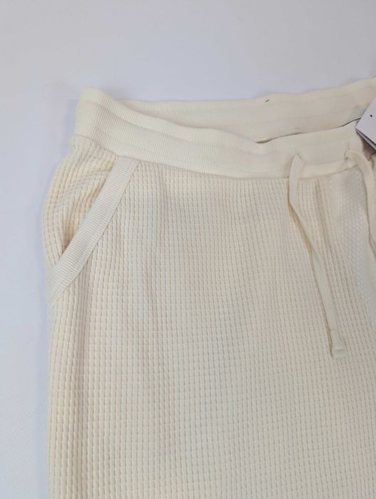 Spodnie Dresowe Nike Yoga Luxe Joggery Waflowe Bawełna nowe z Metką L Ecru