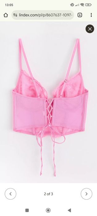 Biustonosz gorset z wiązaniem z tyłu