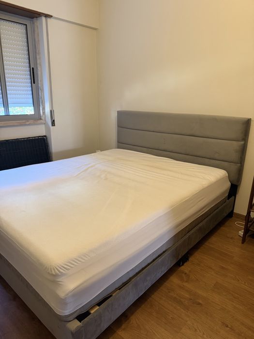 Vendo cama 160x200 com colchao ikea e sobre colchao