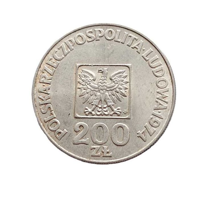 Moneta 200 zł Mapka 1974 srebro, Ag