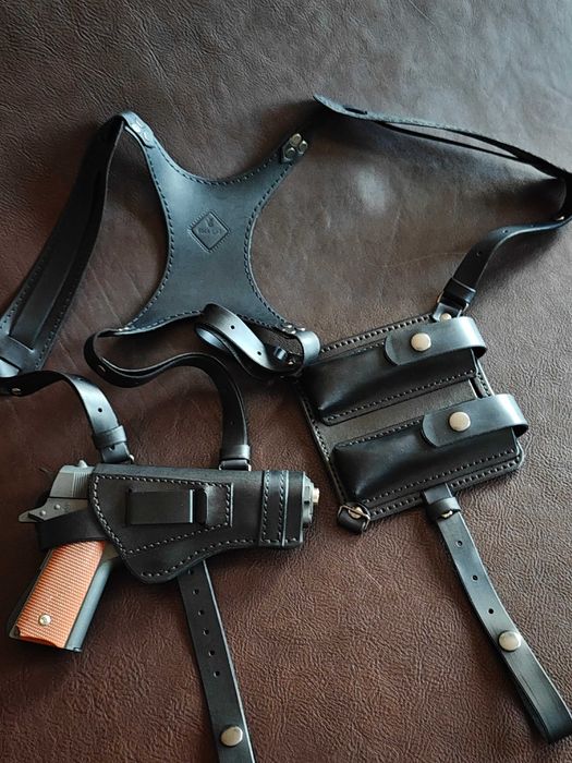 Шкіряна кобура для Colt M1911 A1 зі скобою, кобура Colt M1911, Кольт, оперативна кобура для пістолету Colt