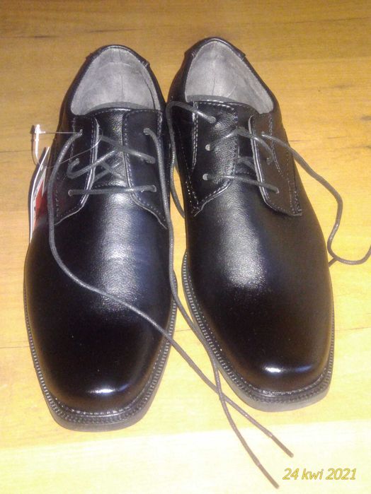 Eleganckie półbuty dla chłopca r. 40 - ekoskóra, NOWE