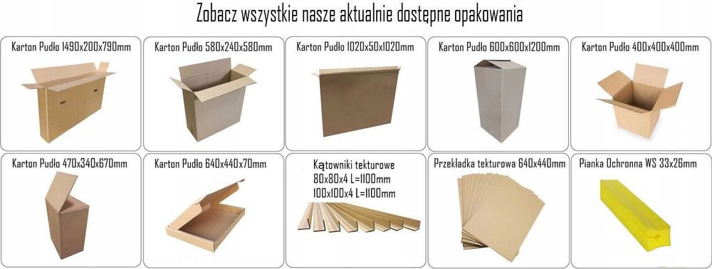 Karton Pudło Opakowanie Na Rower 26/28 1490x200x790mm Mocny 750g/m2