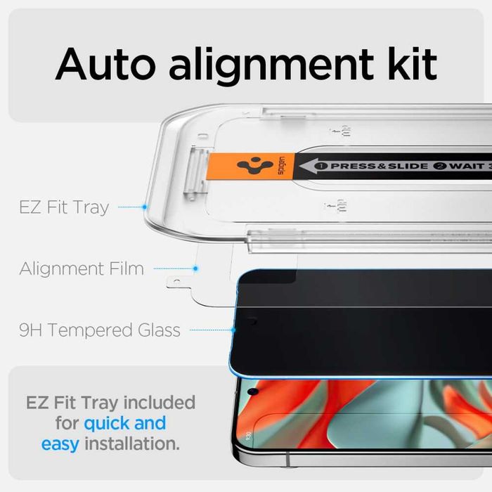 Защитное стекло Spigen EZ FIT Privacy Google Pixel 9/9 Pro/10/10 Pro