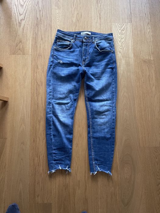 Jeansy boyfriend młodzieżowe do kostki ZARA
