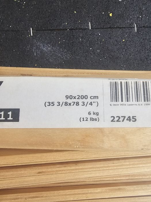 Estrado "ripas" para cama de solteiro