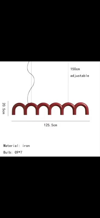 Lampa Wisząca Styl Arch Design LED Macaron 125cm