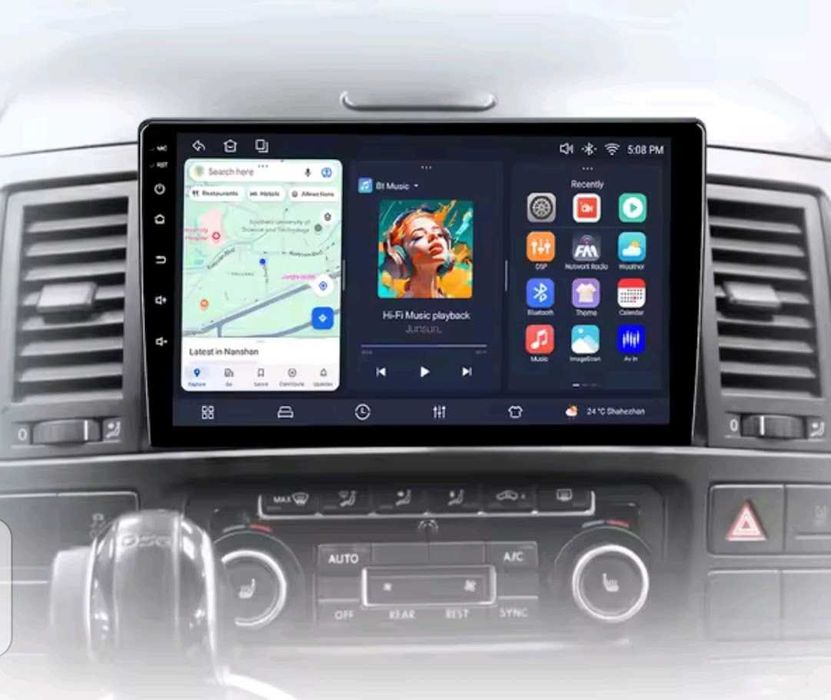 Rádio Android para Volkswagen Multivan T5 / Transporter 9" 2/32GB Carplay (novo)
