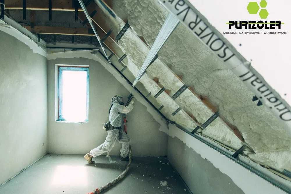 Ocieplanie piana PUR izolacje natryskowe wełna mineralna celuloza
