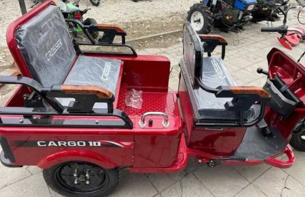 Электротрицикл трайк Crosser поднимет до 300 кг мощный  графеновая акб