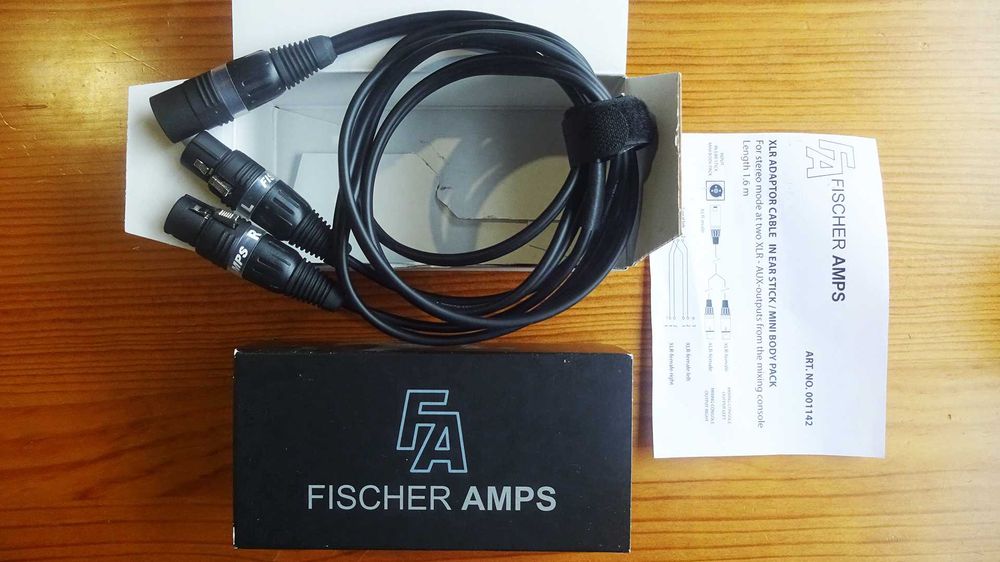 Cabo Fischer Amps Stereo XLR Adaptador Mesa Mistura Audio Profissional
