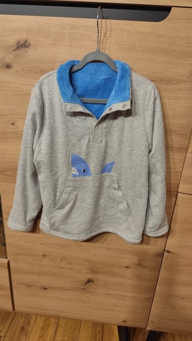 Bluza dwustronna nowa ciepła rekin