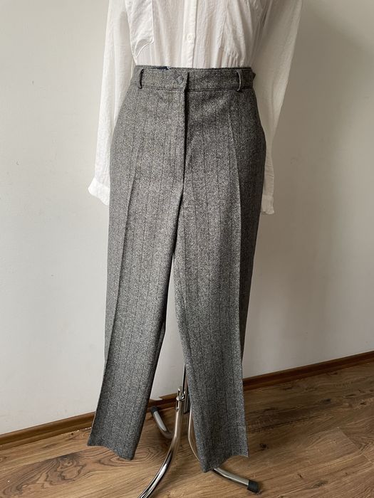 62% wełna , 10 % jedwab, damskie spodnie wełniane ciepłe