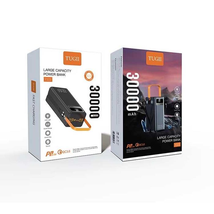 Банки заряду WUW TUGII Y103/Y104/Y105/Y106 30000-60000мАг PD 22.5W