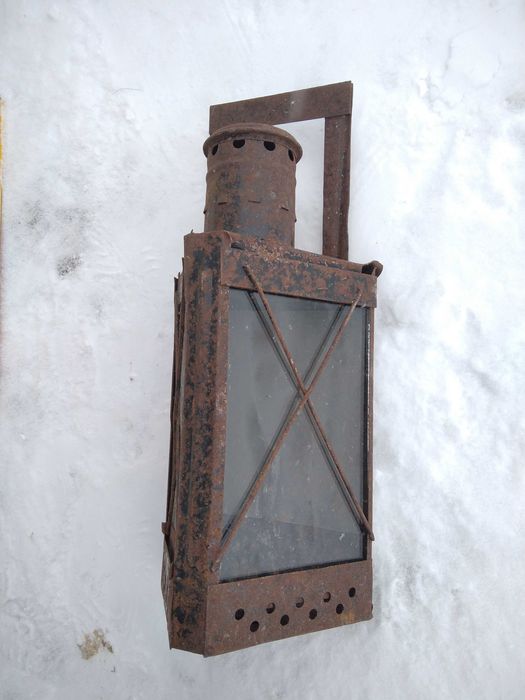 Фонарь свечной железнодорожный старинный СССР. Ліхтар свічний залізнич