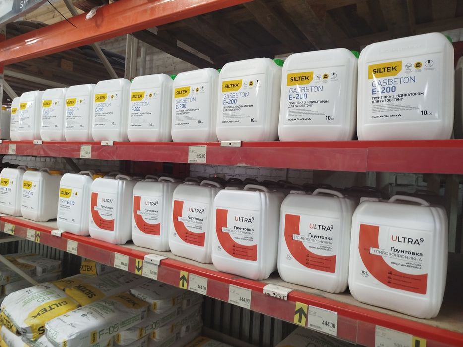 Штукатурки Клея ОЗБ плити Вата Пінопласт Фарби Грунтовки Готова Стяжка