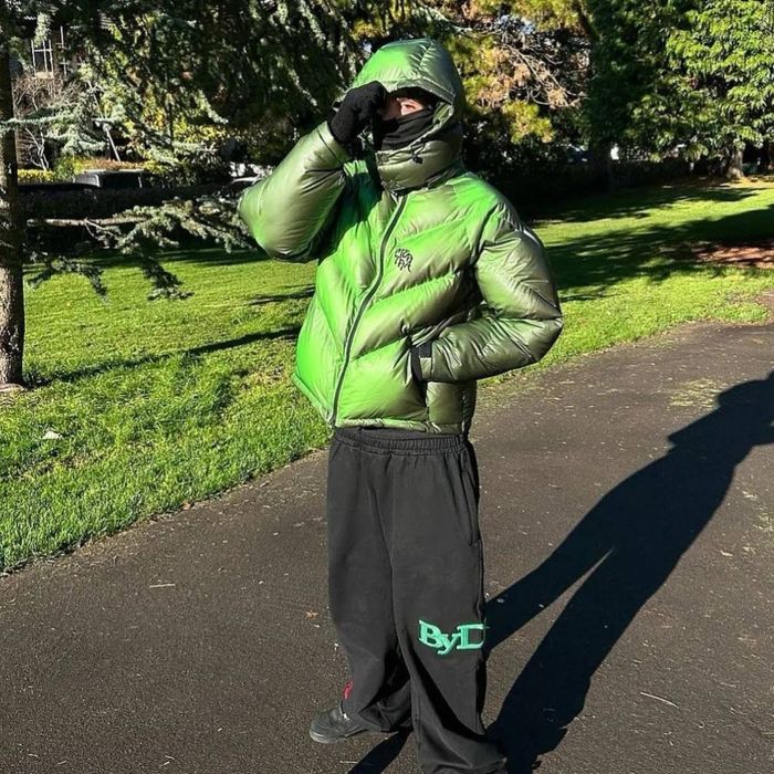 Mertra ダウンジャケット M オリーブグリーン フード付きダウン