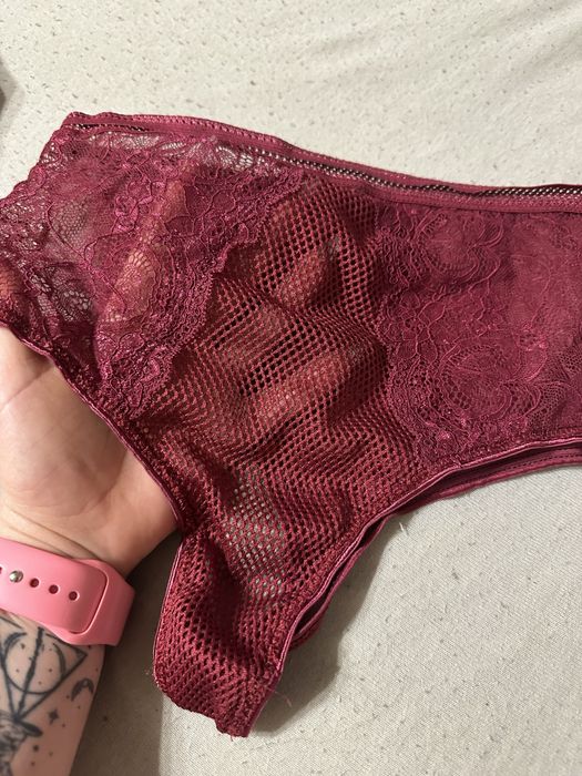 Bordowa koszulka nocna + majtki