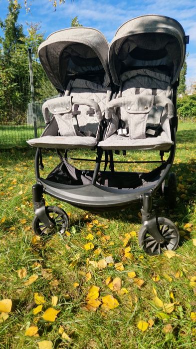 Wózek bliźniaczy Baby Joy, składany, lekki