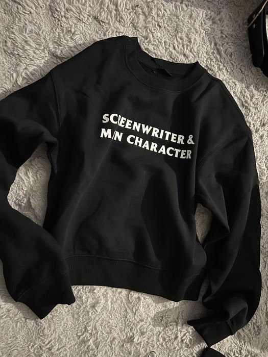 Bluza Zara M 38 z napisem ze wzorem screenwriter & main character