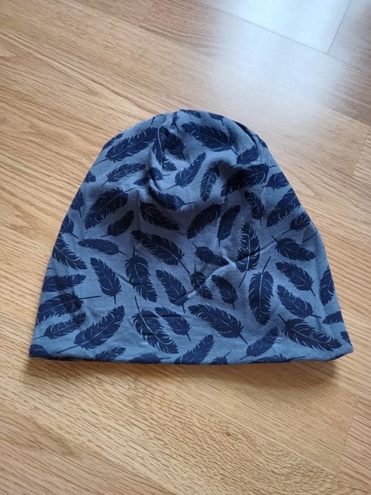 (obw. 56-58) golf komin czapka zima piórka