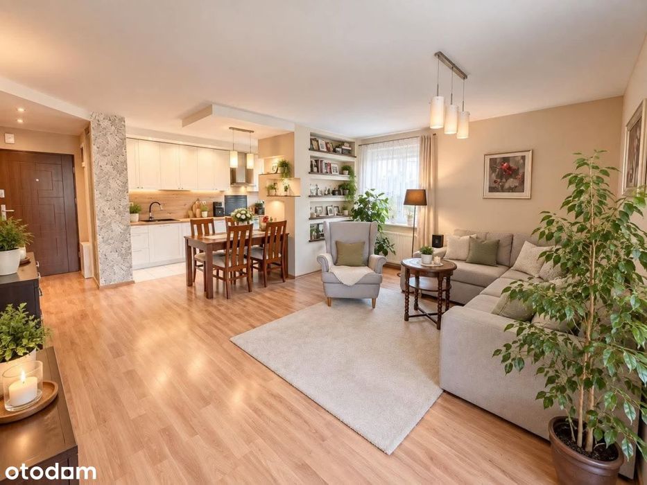 3 przestronne pokoje, duży balkon, 73m2 + piwnica