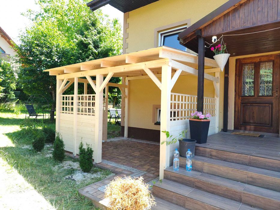 Zadaszenie Wiata Taras 3.5x7 (dach PCV lub gont )Dostępne inne wymiary