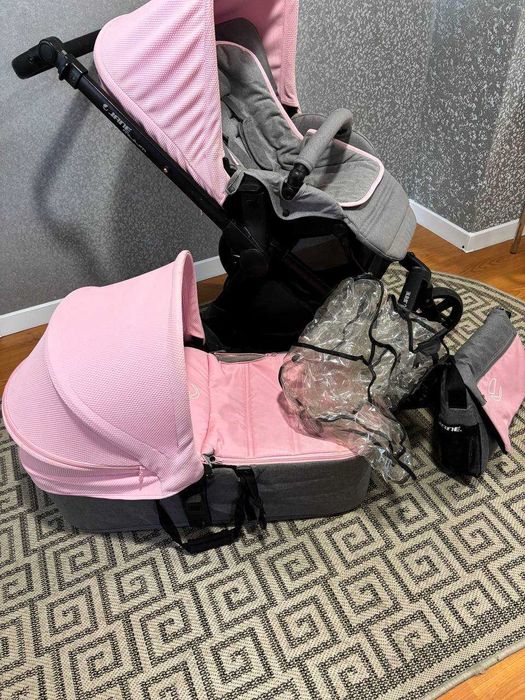 дитячий візок 2 в 1 Jane Muum Micro Swan рожевий бу