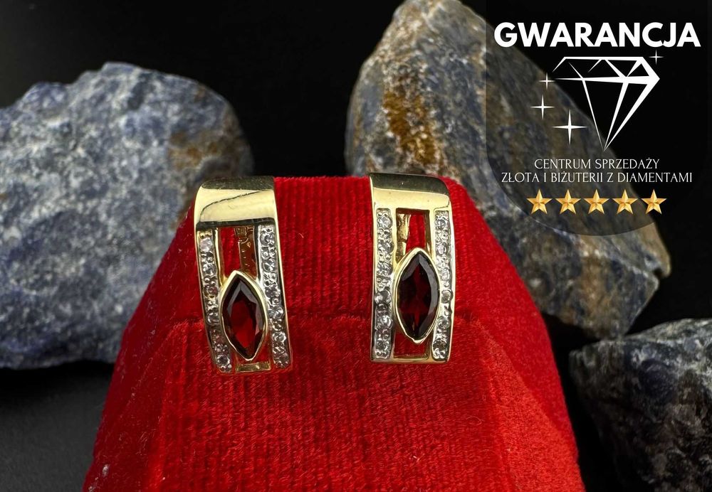 Złote Kolczyki Eleganckie | JAK NOWE | 585 | 2.90g (S)