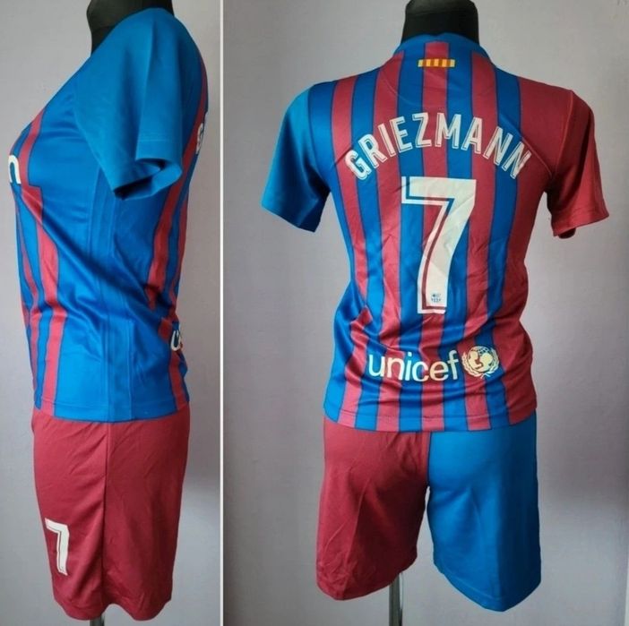 Strój piłkarski FC Barcelona Griezmann 7 dobry na rozmiar 146-164