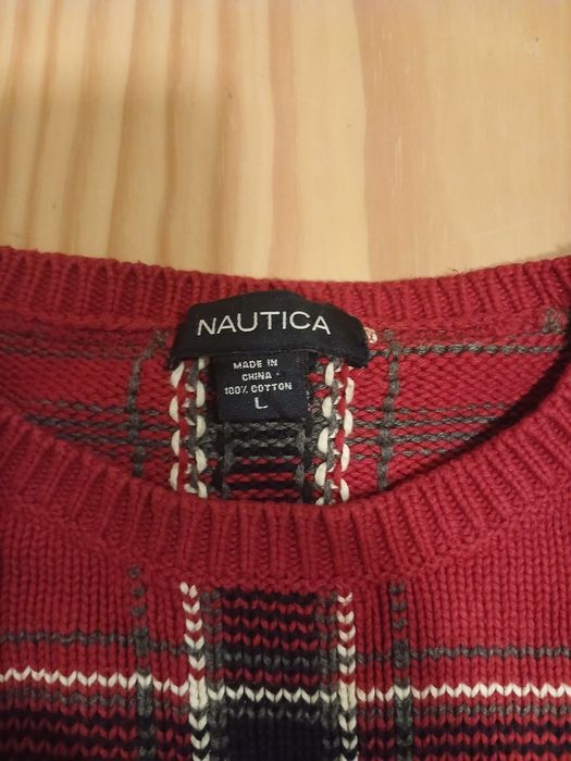 Nautica Camisola L vermelha
