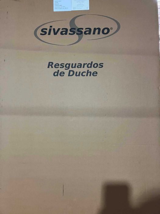 Cabine/proteção de duche Nazaré em vidro (cromado)
