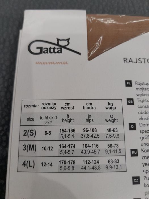 Rajstopy ciążowe Gatta mamma 20 den, r. 3-M