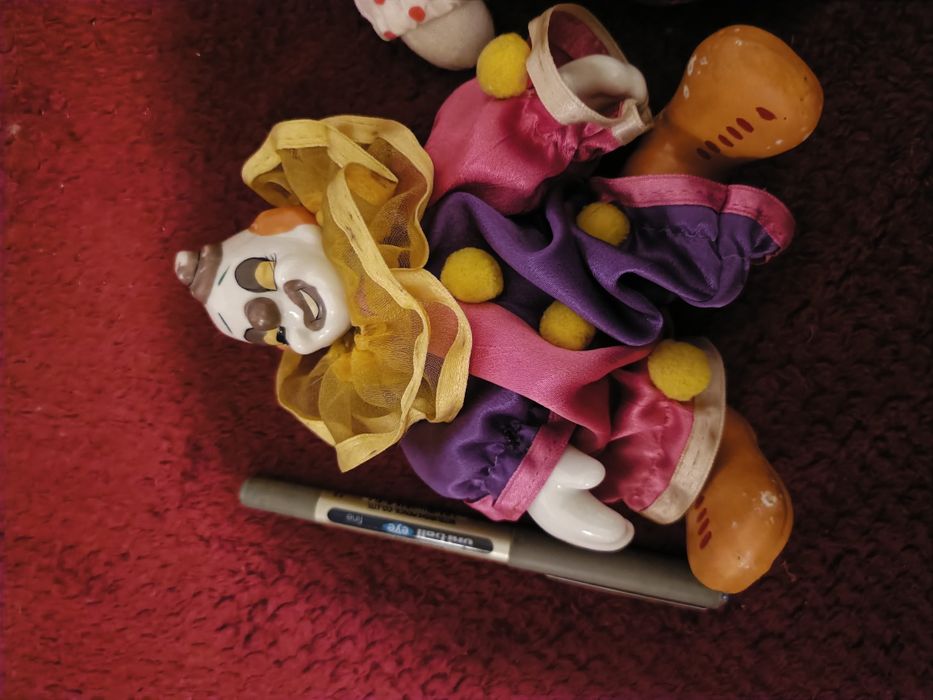 Conjunto de dois pequenos palhaços Antiguidades