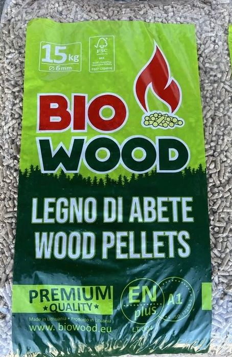 Bio Wood pellet certyfikat A1 Sosnowy jasny