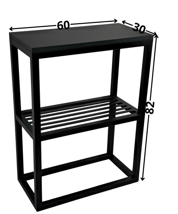 Stelaż pod akwarium BLAT CZARNY MAT 30x60x82cm szafka akwariowa LOFT